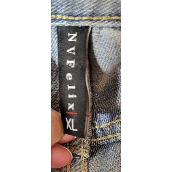 Nv Felix Jeans Light Blue Denim Women Size XL NWT High Rise W32 L31 - Picture 7 of 12